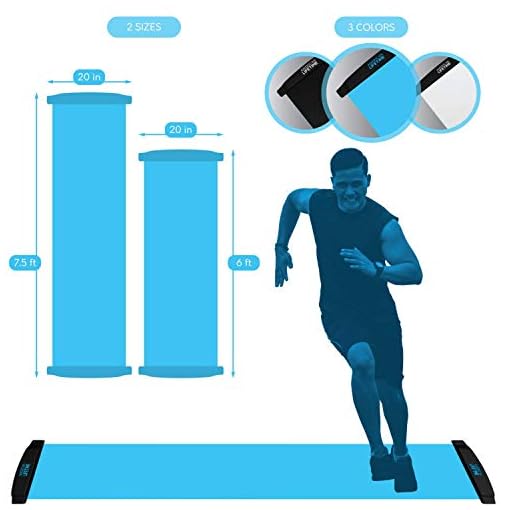American Lifetime Slide Board - Workout Board for Fitness Training and Therapy with Shoe Booties and Carrying Bag…