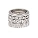 D EXCEED Silver or Gold Round Stacking Polished Band Crystal Ring Set for Women Size 6 7 8 9