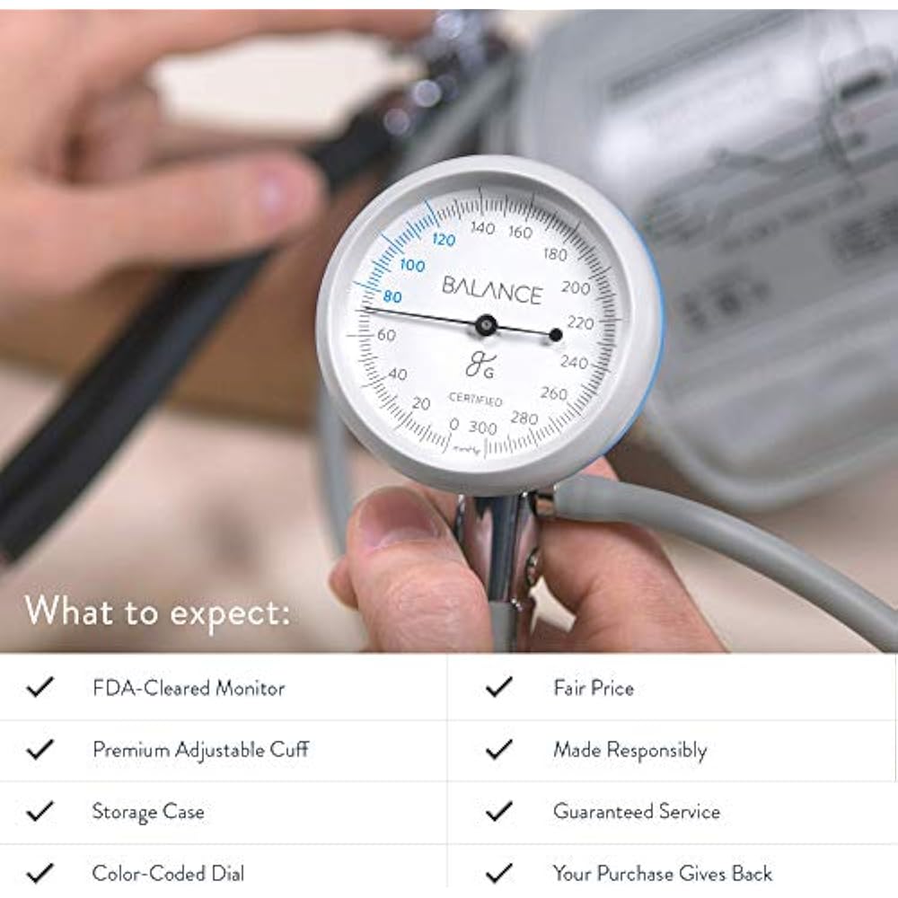 Sphygmomanometer Manual Blood Pressure Monitor Kit Includes Travel Case