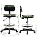 Wahson Office Chairs Wahson Tall Drafting Stool, Height Adjustable Rolling Office Chair Work Stool with Back and Wheels for Home Office Workplace Studio, seat Height 19.7-27.5''