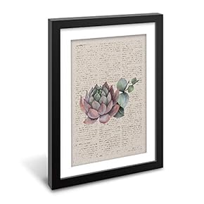 Black Paper Framed Canvas Wall Art for Living Room, Bedroom Abstract Green on Newspaper Canvas Prints for Home Decoration Ready to Hanging - 23x31 inches