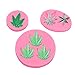 Fewo 3 Pack Marijuana Leaf Chocolate Candy Molds Maple Leaf Silicone Molds for Edible Jello Gummy Butter Fat Bomb Baking Cake Cookie Brownies Making Mini Soap Crayon Melts