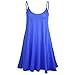 Forever Womens Plain Sleeveless Strappy Swing Dress Royalblue 4/6