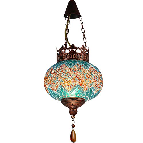 Chandelier Lamp Ceiling Hanging Handmade Turkish Mosaic Glass Art