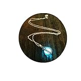 Glow in the Dark Dragon Egg, Mermaid Tear, Glowing Necklace, Glow in the Dark Tear Drop Necklace, Dainty Necklace, Blue Glow In the Dark