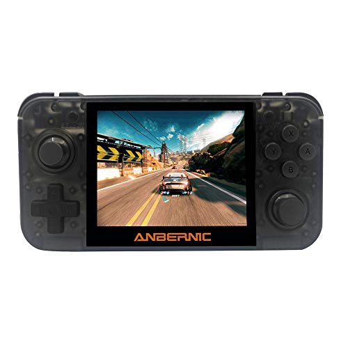 DREAMHAX RG350 Handheld Game Console with 3.5 Inch IPS Screen Preload 10000 Games Opendingux System, Video Games with 4770 Dual 1GHz / DDR2 512M / 16G + 32G, Retro Gameboy Gifts for Kids (Black)
