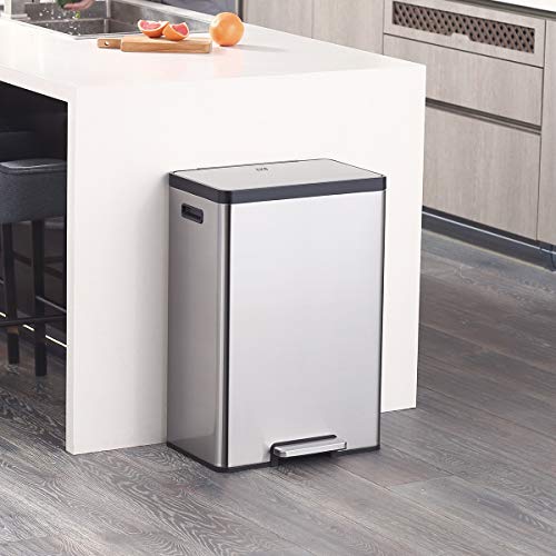 EKO EcoCasa II 45 Liter / 11. 8 Gallon Rectangular Kitchen Step Trash