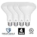 Great Eagle R30 or BR30 LED Bulb, 12W (100W Equivalent), 1250 Lumens, Brighter Upgrade for 65W Bulb, 3000K Bright White Color, for Recessed Can Use, Wide Flood, Dimmable, and UL Listed (Pack of 4)