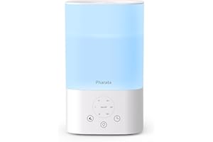 Pharata Humidifiers for bedroom, 3.5L Cool Mist Humidifier for Large Room, Top Fill Essential Oil Diffuser for Baby & Plant, 