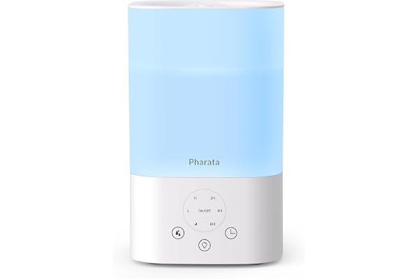 Pharata Humidifiers for bedroom, 3.5L Cool Mist Humidifier for Large Room, Top Fill Essential Oil Diffuser for Baby & Plant,