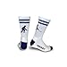 ChalkTalkSPORTS Hockey Performance Crew Socks - Hockey Player - Mid-Calf Socks - White/Black - Adult Size