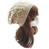 Clearance! E-Papaya New Unisex Thick Warm knit Oversized Beanie Hat Skull Cap (Beige)
