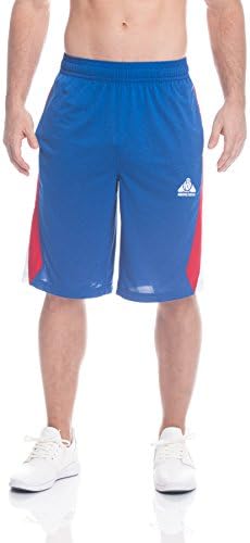 Above the rim Men's Basketball Shorts - Athletic Heather Jersey Workout &amp; Gym Short - Wing Man - Royal Heather Blue, Small