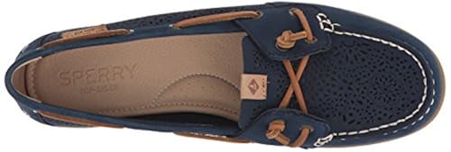 Sperry Women's Coil Ivy Geo Perf Boat Shoe, Navy, Medium US in