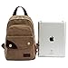 CLELO B495 Vintage Small Canvas Sling Rucksack Backpack Ipad Bag- Black