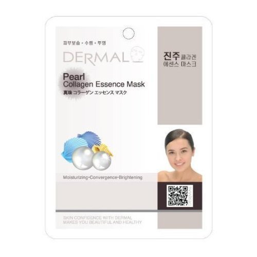 Dermal Korea Collagen Essence Facial Mask Sheet Green Tea (10 Pack) Korean
