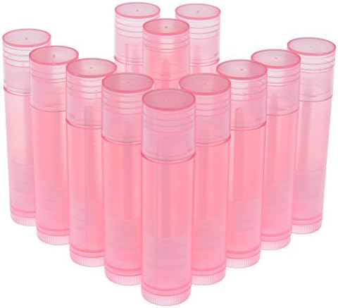 24 Pieces Lip Balm Empty Container Clear Tubes with Twist Bottom and Top Cap, 3/16 Oz (5.5 ml)