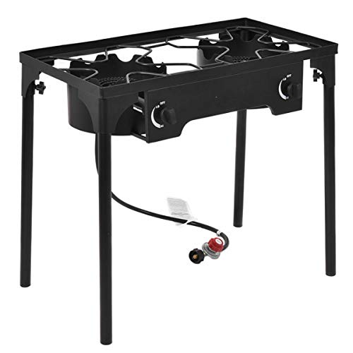 Giantex Outdoor Double Burner Stove, High Pressure 2 Burner Stand Max
