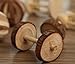 Pevor Pack of 5 Hamster Chew Toys - Natural Wooden Pine Dumbells Exercise Bell Roller Teeth Care Molar Toy for Rabbits Rat Guinea Pig and Other Small Pets Play Toy