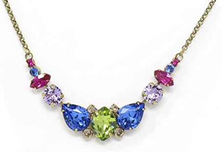 Sorrelli Crystal Crysathemum Necklace;Wildflower colorway