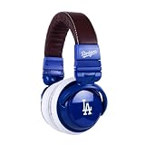BiGR Audio xlmlblad1 MLB Licensed Los Angeles Dodgers Plastic Headphones (Discontinued by Manufacturer)