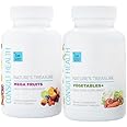 Consult Health Nature's Treasure - 60 Mega Fruit and 60 Veggie Capsules -100% Whole Natural Green and Red Superfood Plant Based Nutrition - Supports Energy Levels - Grown and Made in the USA - (2Pack)