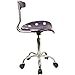 Flash Furniture Vibrant Violet and Chrome Swivel Task Chair with Tractor Seat