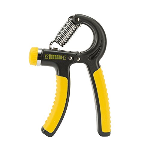 Hand Grip Strengthener - with Non-Slip Grips & Easy Tension Dial Technology for Adjustable Resistance - Strength Trainer & Exerciser for Forearm, Wrist, Hands Exercise, Arm Workout