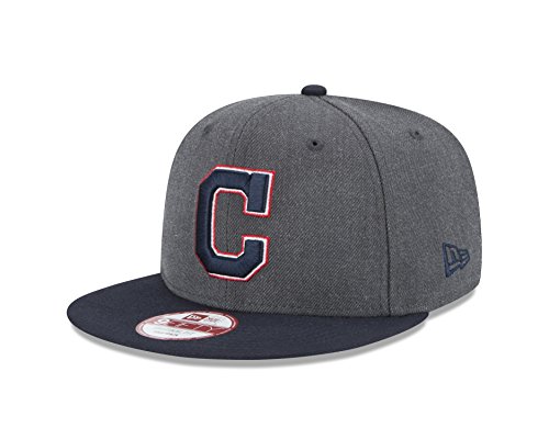 MLB Cleveland Indians Heather 9Fifty Snapback Cap, One Size, Graphite