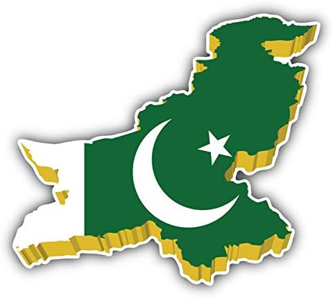 MAGNET Pakistan 3d Map Flag Vinyl Magnet Bumper Refrigerator Sticker Magnet Flexible Reuseable Magnetic Vinyl 5"