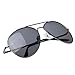 zeroUV Polarized Classic Metal Aviator Sunglasses (Gunmetal)
