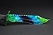 FadeCase Bowie Gamma Doppler Phase 4 - Real CSGO Knife Skin Counter Strike Global Offensive Full Tang Fixed Blade with Blade Sheath
