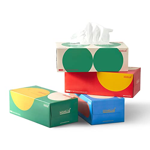 HOMELIA Facial Tissues Box Soft Tissue Paper Box Box Tissues 4