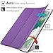 iPad Mini 4 case, ROARTZ Purple Slim Fit Smart Rubber Coated Folio Case Hard Cover Light-Weight Auto Wake/Sleep for Apple iPad Mini 4th Generation Model A1538/A1550 Retina Display