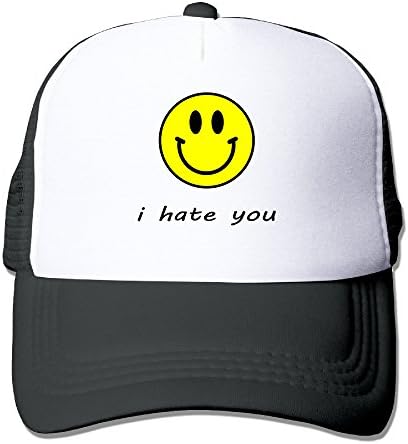 Kennedyjian I Hate You Summer Caps One Size Fit All Black