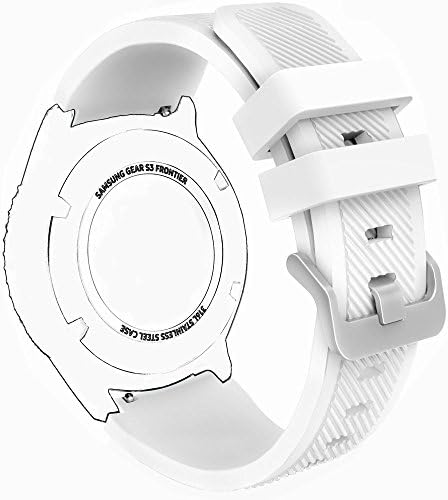 Gear S3 Bands, Silicone Watch Straps and Replacement Sport Wristband for Samsung Gear S3 Frontier/Classic Smart Watch (White)