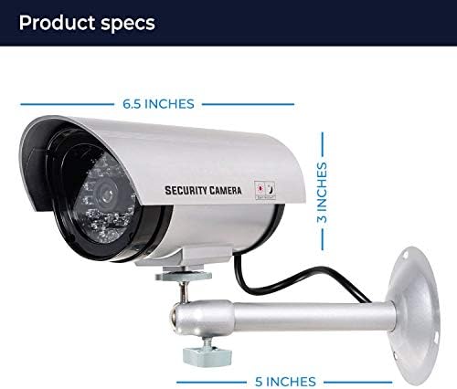 Amazon Com 2 Pack Dummy Security Camera Fake Bullet Cctv Surveillance System With Realistic Look Recording Leds Bonus Warning Sticker Indoor Outdoor Use For Homes Business By Armo Camera Photo