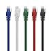GearIT 5-Color Combo, Cat 6 Ethernet Cable Cat6 Snagless Patch 2 Feet in Black, Blue, White, Green, and Red - Snagless RJ45 Computer LAN Network Cord - Compatible with 5 Port Switch POE 5port
