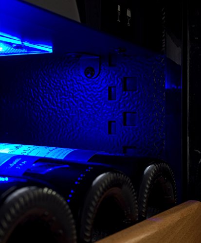 Allavino-YHWR99-2BRN-99-Bottle-Dual-Zone-Wine-Cellar-Refrigerator-Black-Door-with-Hinge-on-Right