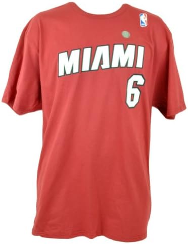 NBA Miami Heat Net Print Number Lebron King James #6 Tshirt Tee XLarge