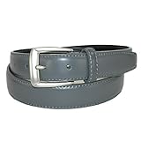 CTM® Mens Leather 1 1/4 inch Basic Dress Belt