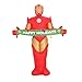 Marvel Iron Man Christmas Inflatable with Banner Happy Holidays 6'