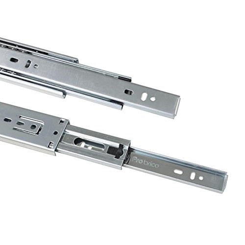Gobrico Hardware 22-inch 100 lb. Soft Self Close Full Extension Ball Bearing Drawer Slides 3Folds 1Pair