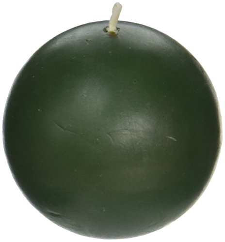Zest Candle 12-Piece Ball Candles, 2-Inch, Hunter Green
