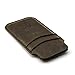 Dockem iPhone SE Wallet Sleeve Vintage Synthetic Leather Card Case: Ultra Slim Professional Executive Pouch Cover with 2 Card Holder Slots: fits iPhone SE, iPhone 5, iPhone 5S (Brown)