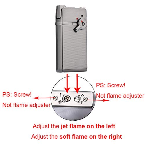 HUOWA Jet Torch Cigar Lighter Soft/Jet Flame Switchable Cigarette Lighter with Adjustable Flame Dial and Rotatable Switch, Butane Refillable for Tobacco Pipe & Cigar