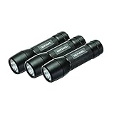 3pk Defiant 80 Lumen LED Flashlights & 9 AAA Batteries Included, Compact Lightweight, 4.25