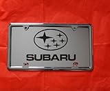 SUBARU LASER ENGRAVED MIRROR LICENSE PLATE FREE FRAME
