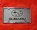 SUBARU LASER ENGRAVED MIRROR LICENSE PLATE FREE FRAME