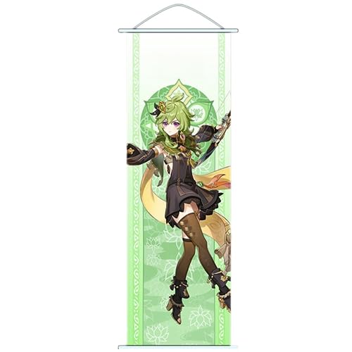 Flyshun Furina Wall Scroll Poster,Hanging Wall Art